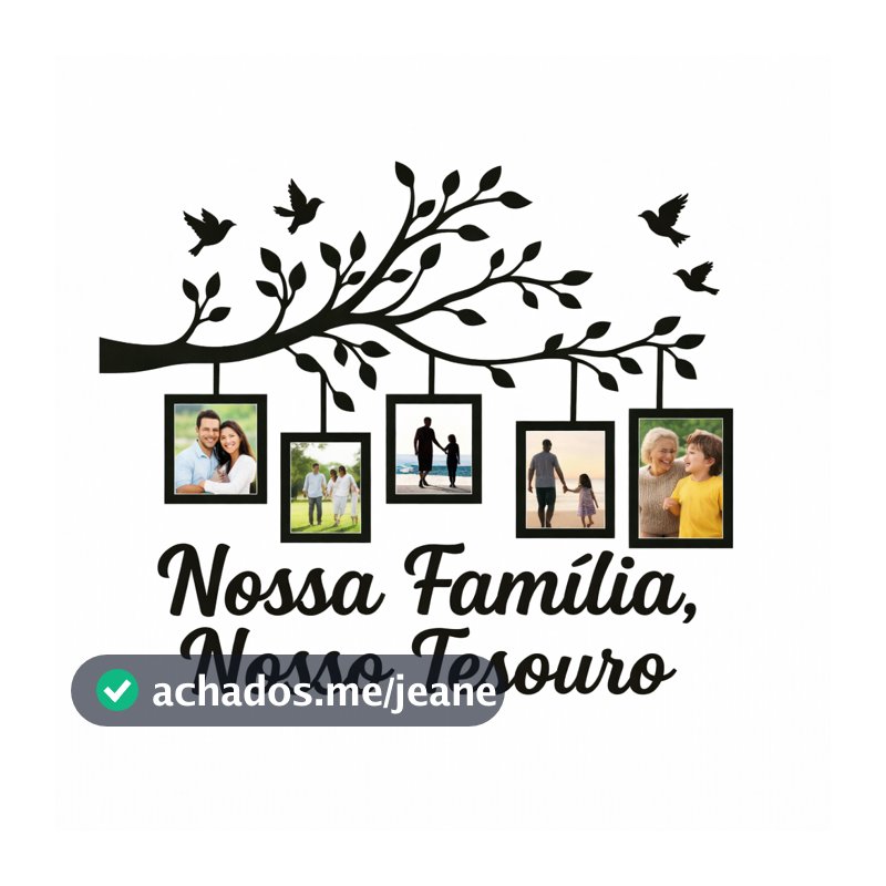 Quadro Porta Retrato Parede Decorativo Mdf 40x70 Árvore Molduras Foto Família Decoração Sala