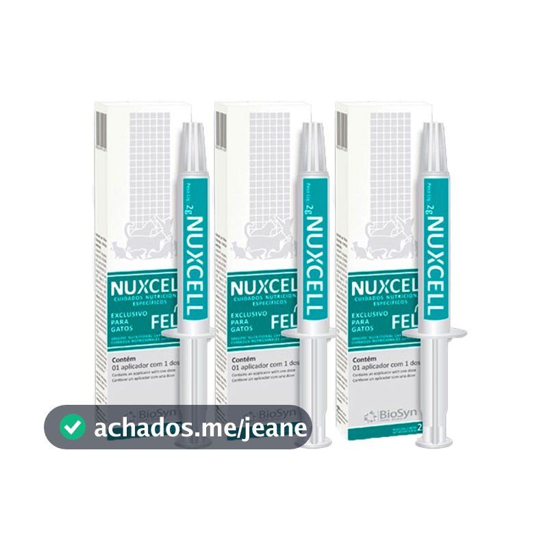 Combo 3 Suplemento Nutricional Nuxcell Fel Ampola 2g Para Gatos