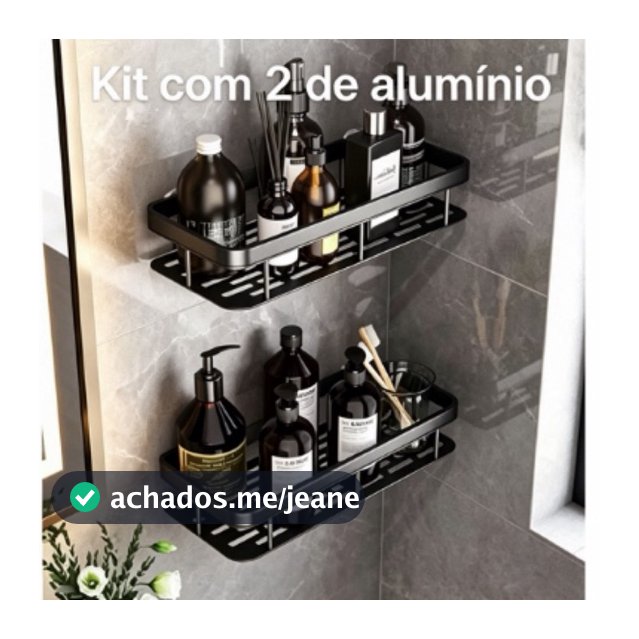 Kit com 2 SUPORTE PARA SHAMPOO PARA USO NO BANHEIRO NA PAREDE de alumínio suporte organizador multiuso