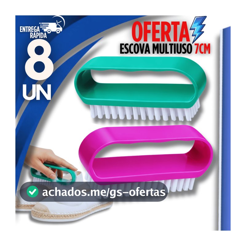 Combo Escova Multiuso Premium Para Limpeza de Tênis Sapato Roupas Unha Manicure Limpeza Escovas
