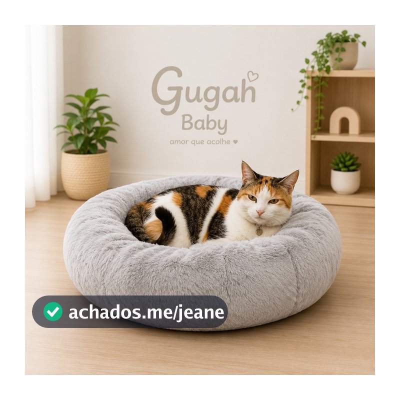 Cama Pet Redonda Cães E Gatos Caminha Nuvem Fofa Com Fundo Impermeável