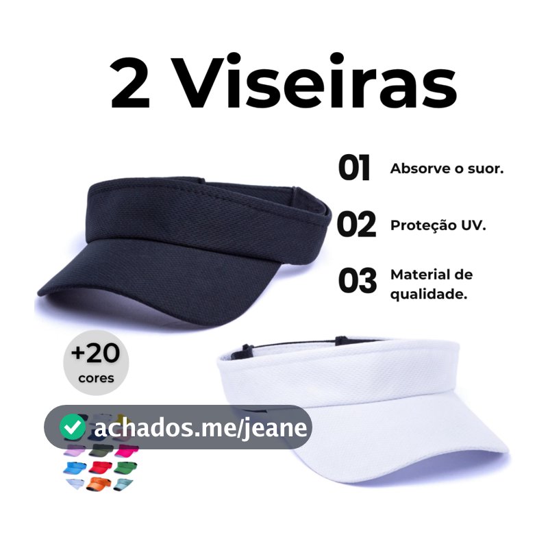 Kit 2 Viseiras Proteção Solar