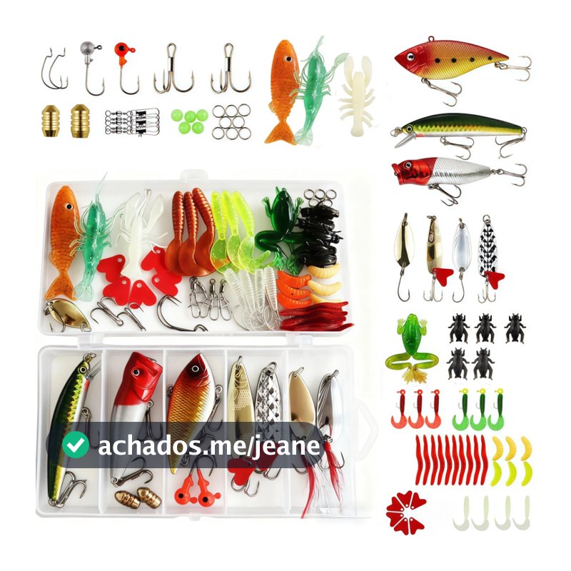 🎣 MEDOOSI Kit 71 Iscas Artificiais - Meia Água com Anzol Duplo | Iscas Realistas para Pesca de Truta e Peixes