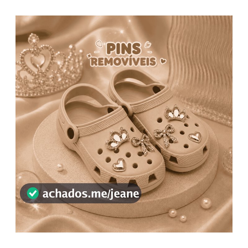 Sandália Infantil Babuche com Enfeites Princesa Macia