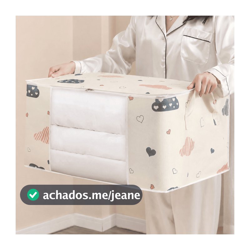 Caixa Organizadora Flexível Closet Roupa Cobertor Casacos Armário