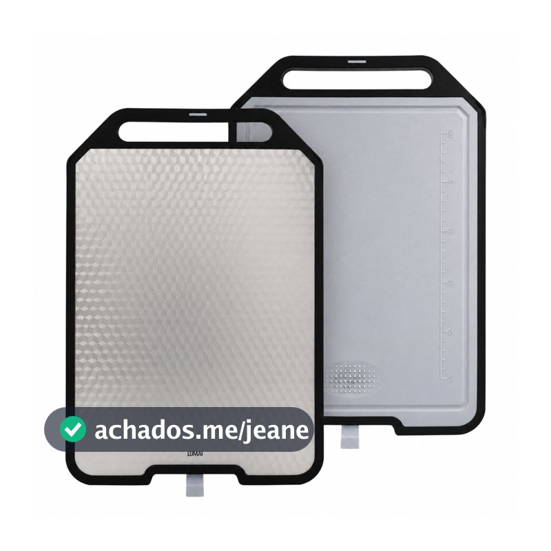 LUMAI Tábua de Corte Bordeaux Grande Robusta Dupla Face Aço Inox 304 - Cortar Carne Legumes Frutas