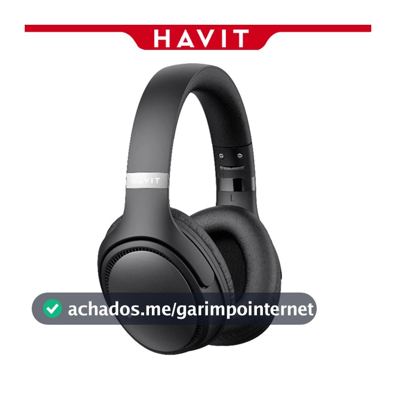 Fone De Ouvido Sem Fio HAVIT H630BT Headphone Gamer Bluetooth 5.3 Multiponto On-ear 3D 55h ENC