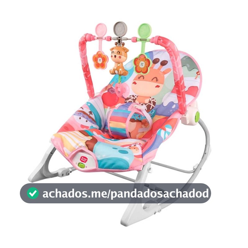 Cadeira de Descanso e Balanço P/ Bebê Baby Vibratória Com Musical e Brinquedos Didático Zippy Toys