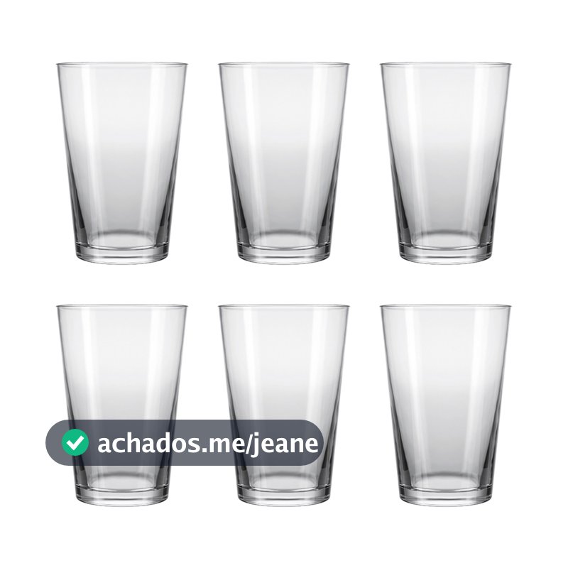 Kit Jogo de 6 Copos Caldereta 350ml Nadir