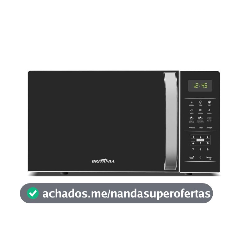 Micro-ondas Britânia 20L Pintura Limpa Fácil BMO23