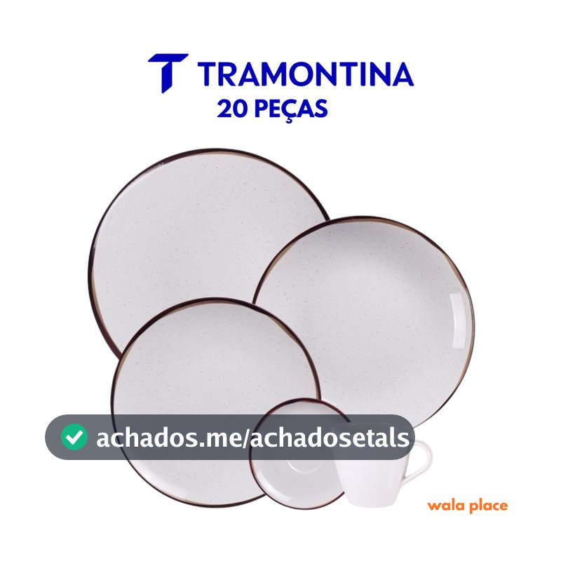 Jogo de Jantar Canyon Porcelana Decorada 20 Peças Tramontina