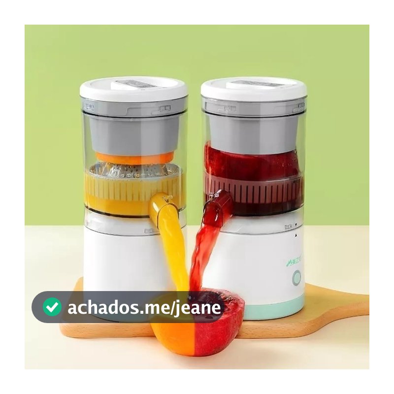 Espremedor Elétrico Laranja Limão Frutas P/ Fazer Sucos Recarregável
