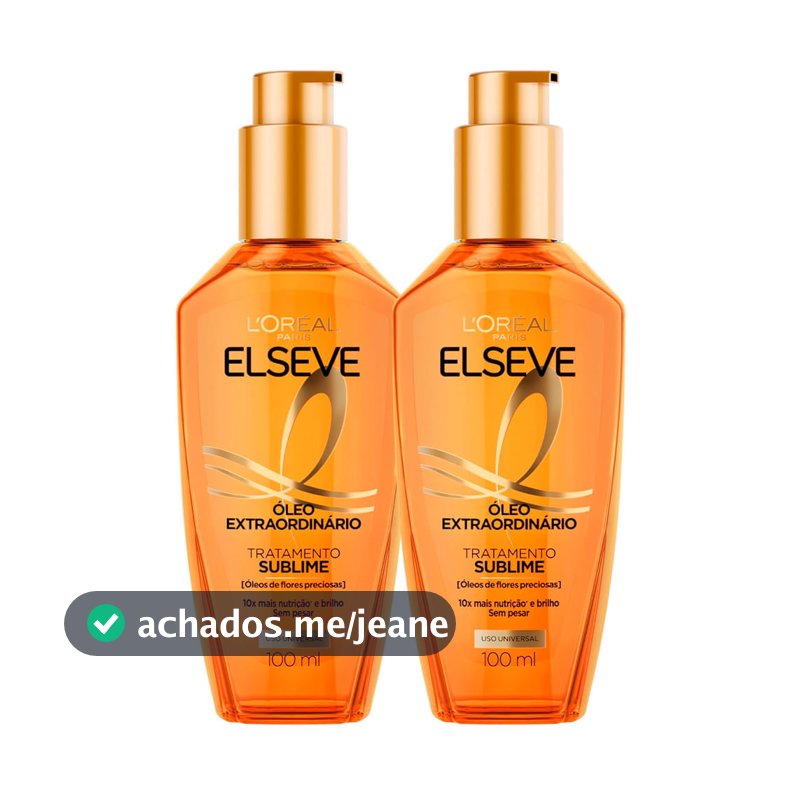 Kit Óleo Capilar Elseve Extraordinário  100ml - 2 Unidades
