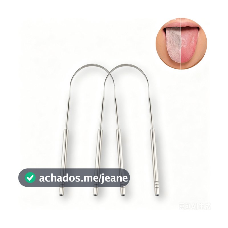 1/2/3 Limpador de Lingua Removedor Aço Inox mal hálito