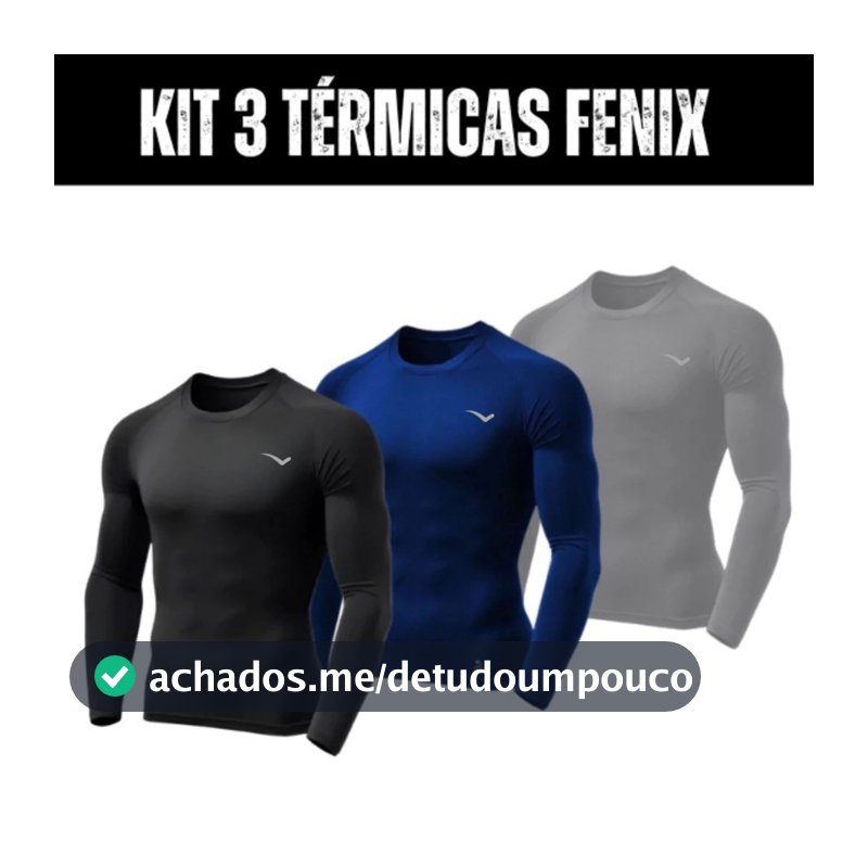 3 CAMISAS TÉRMICAS FENIX - PROTEÇÃO SOLAR UV