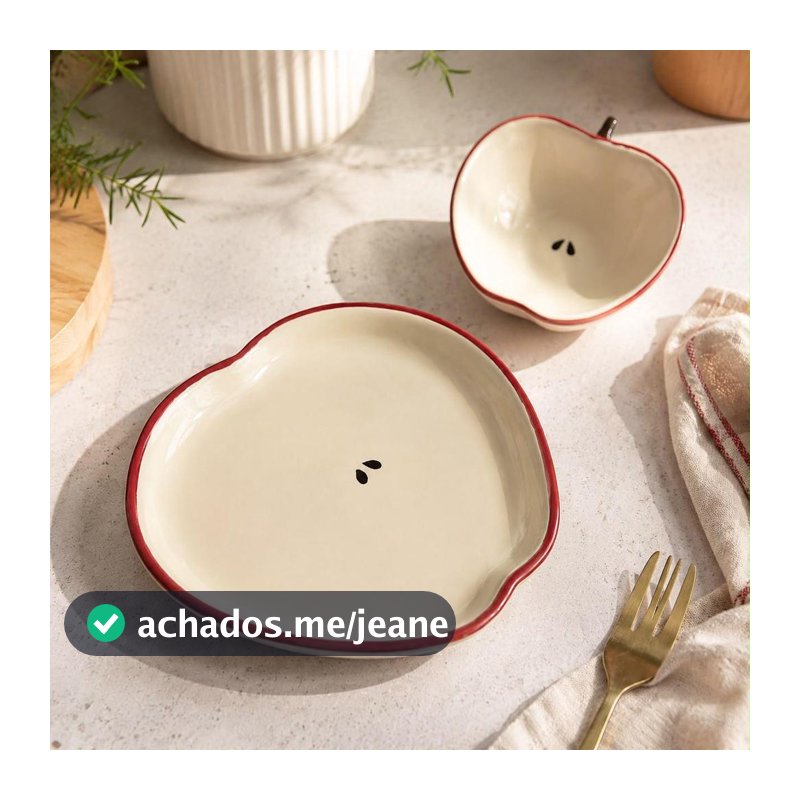Kit Bowl e Prato Maçã