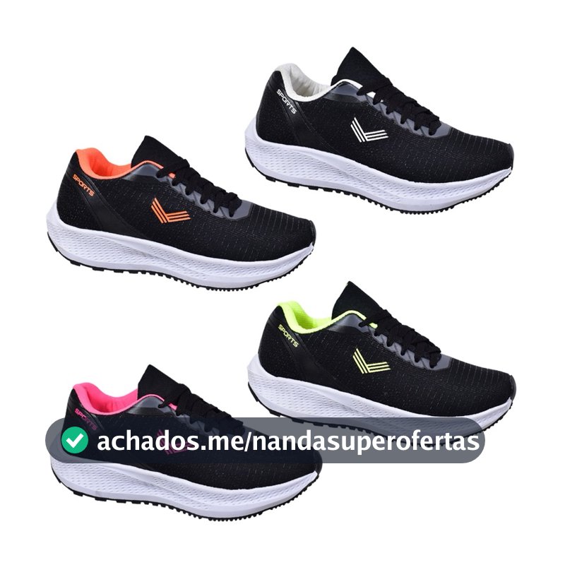 Tênis Feminino Esportivo Leve e mácio Academia Corrida