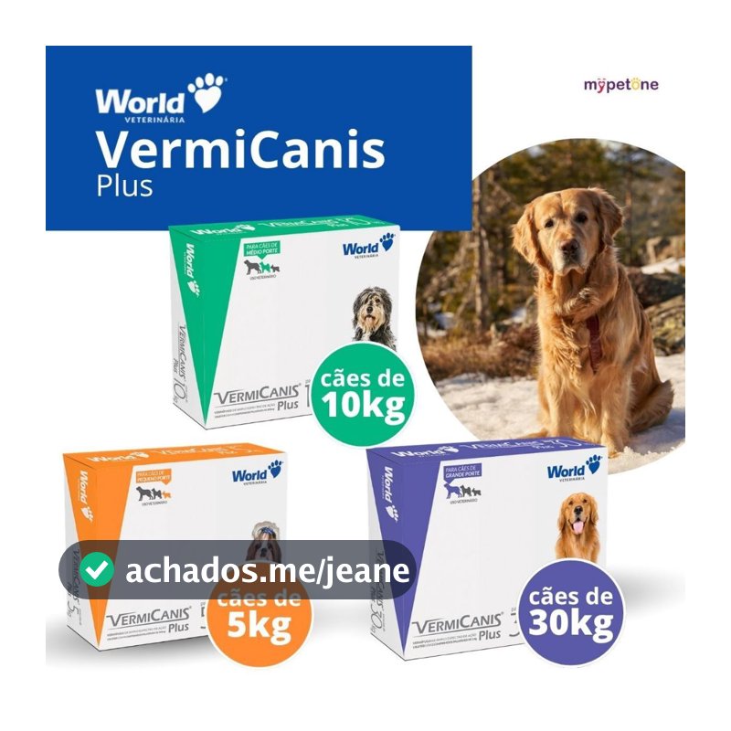 Vermífugo VermiCanis Plus 5,10,30Kg World para Cães