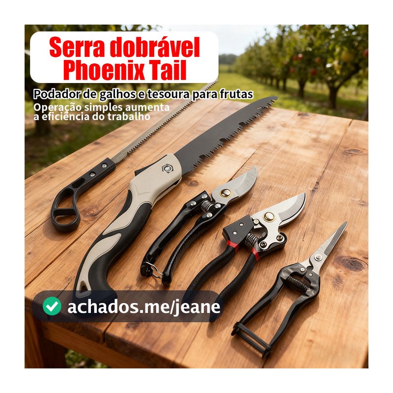 Conjunto de Ferramentas de Jardim Reforçadas em Aço Inoxidável de 5 peças - Inclui Tesouras de Poda, Tesouras de Poda, T