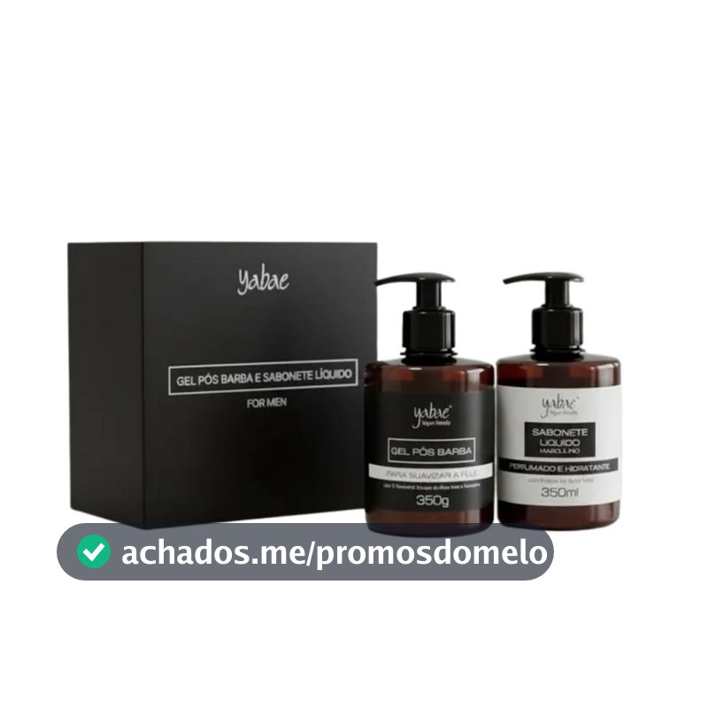 KIT Sabonete Líquido e Gel Pós Barba Black 350ml – Yabae