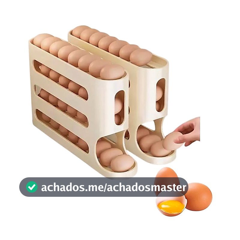 Porta Ovos Organizador Bandeja Geladeira Dispenser 4 Andares