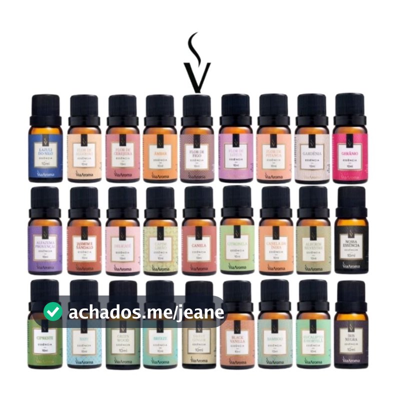 Essências Via Aroma 10ml Para Aromatizador de Ambiente Elétrico Escolha a Sua