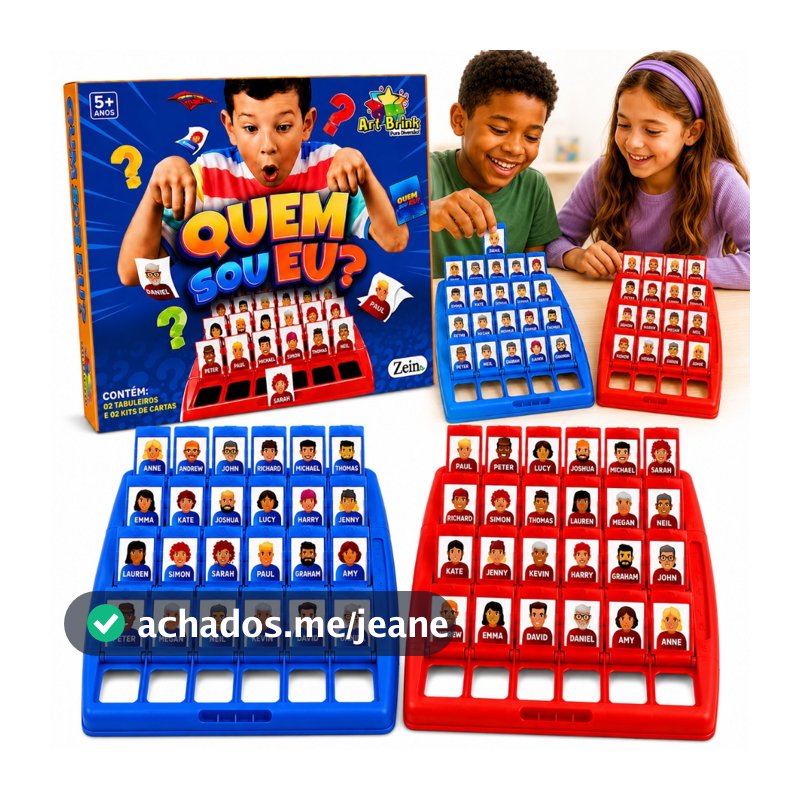Jogo Tabuleiro Educativo Quem Sou Eu? Cartas De Adivinhar