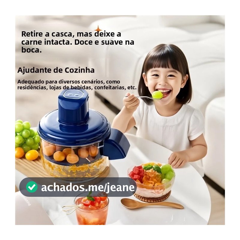 Descascador Elétrico Automático para Uvas, Tomates, Alho e Frutas Delicadas,Uso doméstico na cozinha