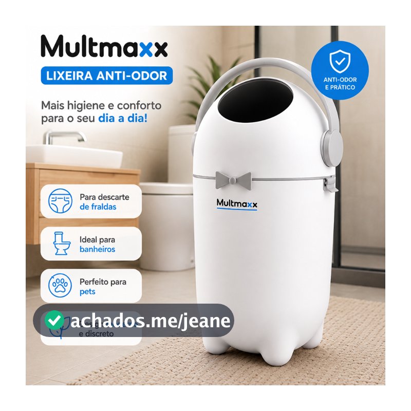 Lixeira Anti Odor Para Fraldas Lixo Mágico Antiodor Para Banheiro Quarto Bebê Pets Cozinha Grande