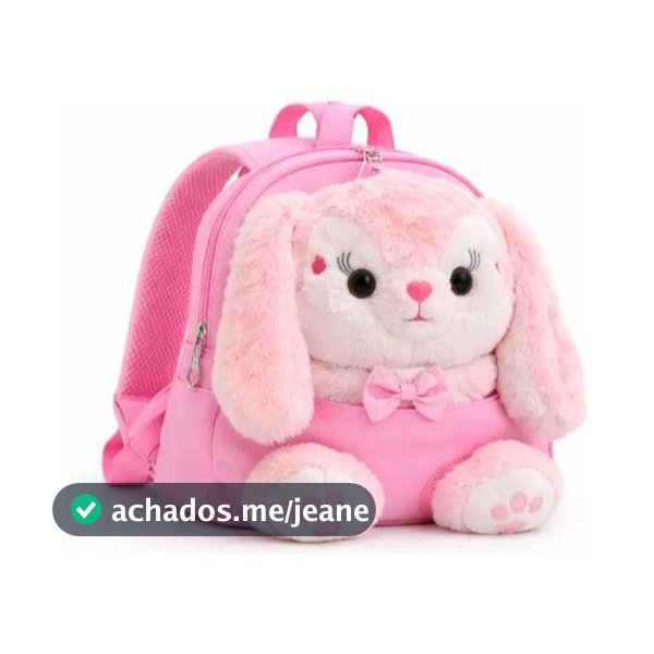 Mochila Infantil Fofa Com Pelúcia Escolar passeio menina