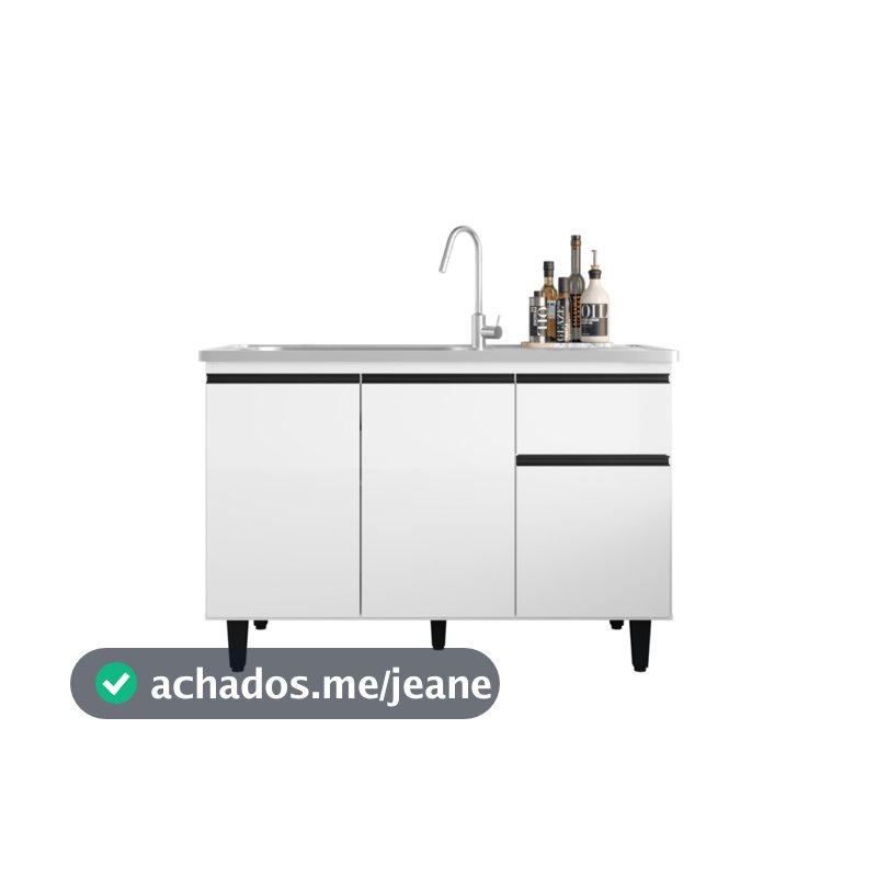 BALCÃO ARMARIO PARA PIA DE COZINHA 120CM SEM TAMPO