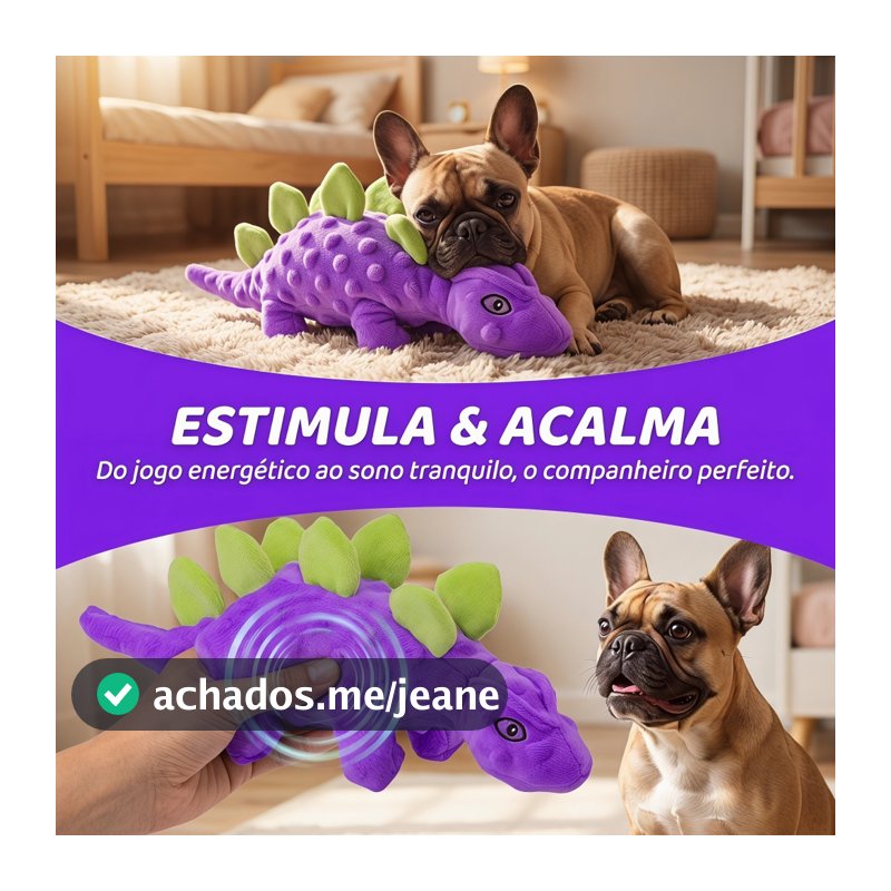 Brinquedo Pelúcia c/ Apito | Dinossauro Estegossauro Espinhos Verdes | Material Texturizado