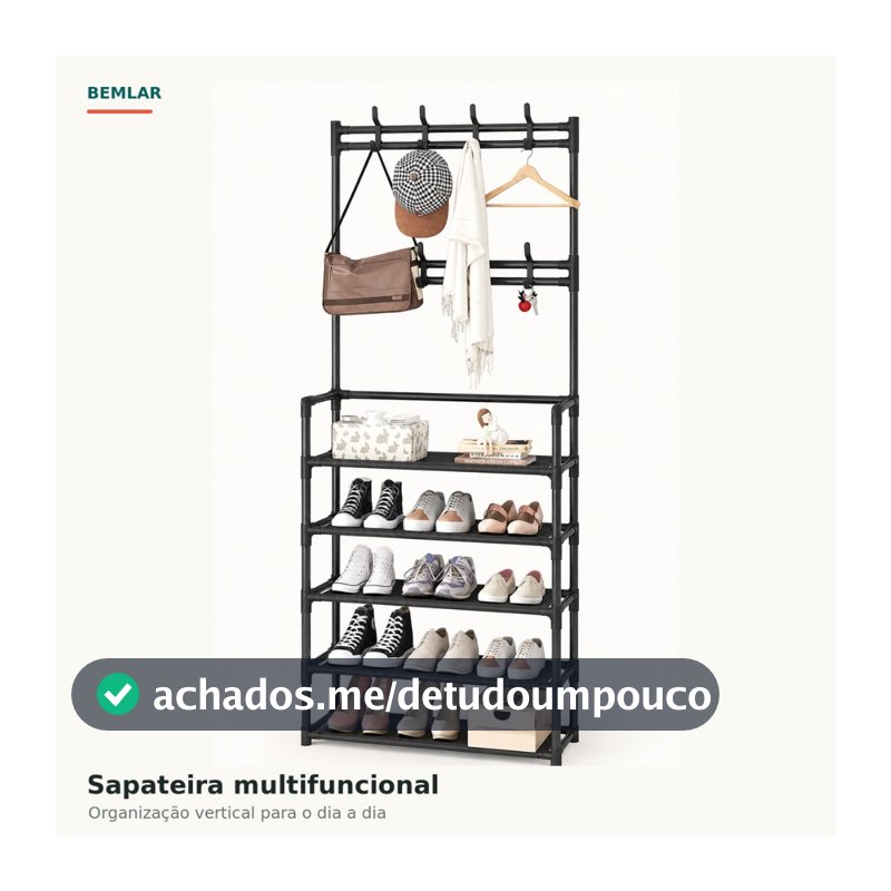 Sapateira e Arara de Roupas 5 Andares – Organizador Multiuso para Casa