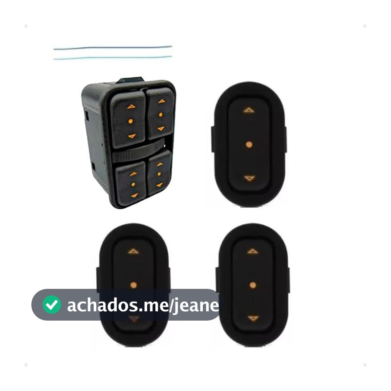 Jogo Kit Botoes Vidro Eletrico Compatível Ao Celta Meriva Montana Zafira