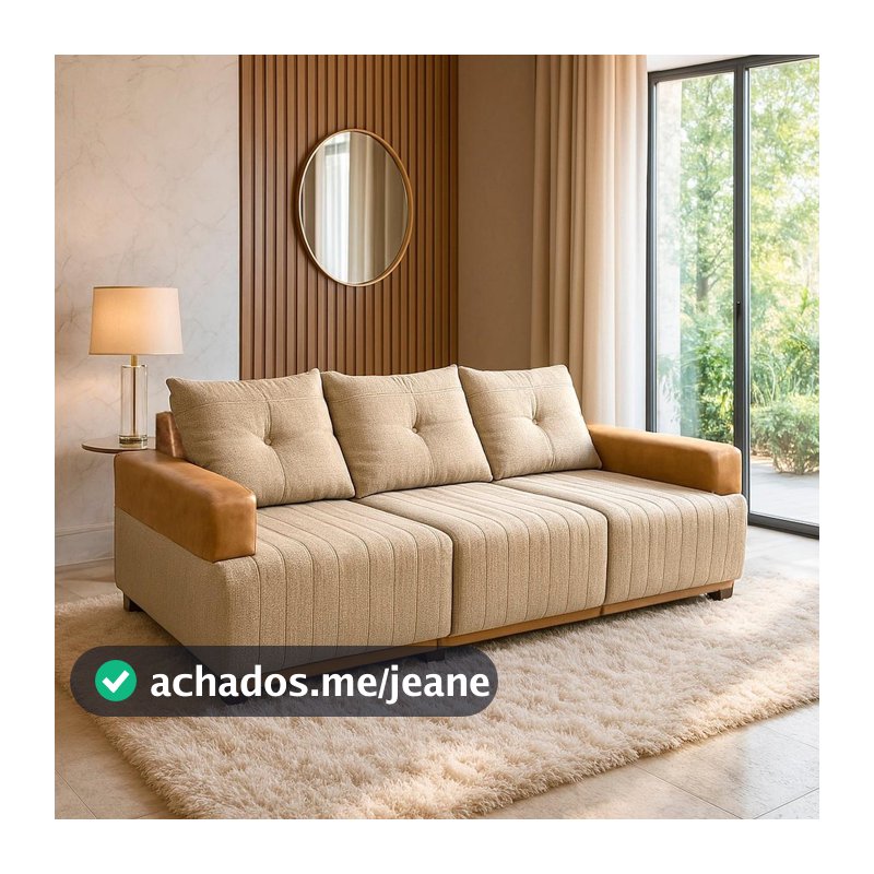 Sofá 3 Lugares Living 2,35m Leona Bom Pastor