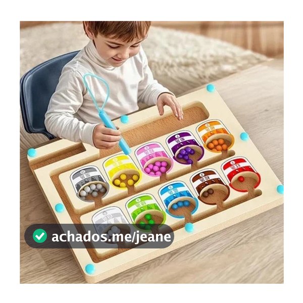 Brinquedo Educativo Labirinto Montessori Jogo Cores Infantil