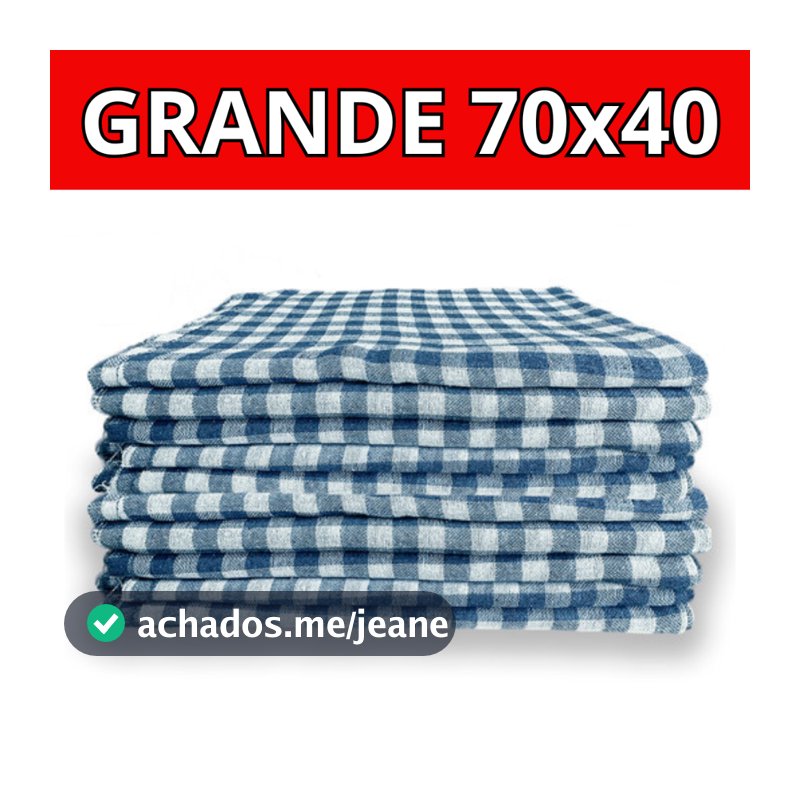Kit 10 Pano De Chão Xadrez Extra Grande pano de limpeza