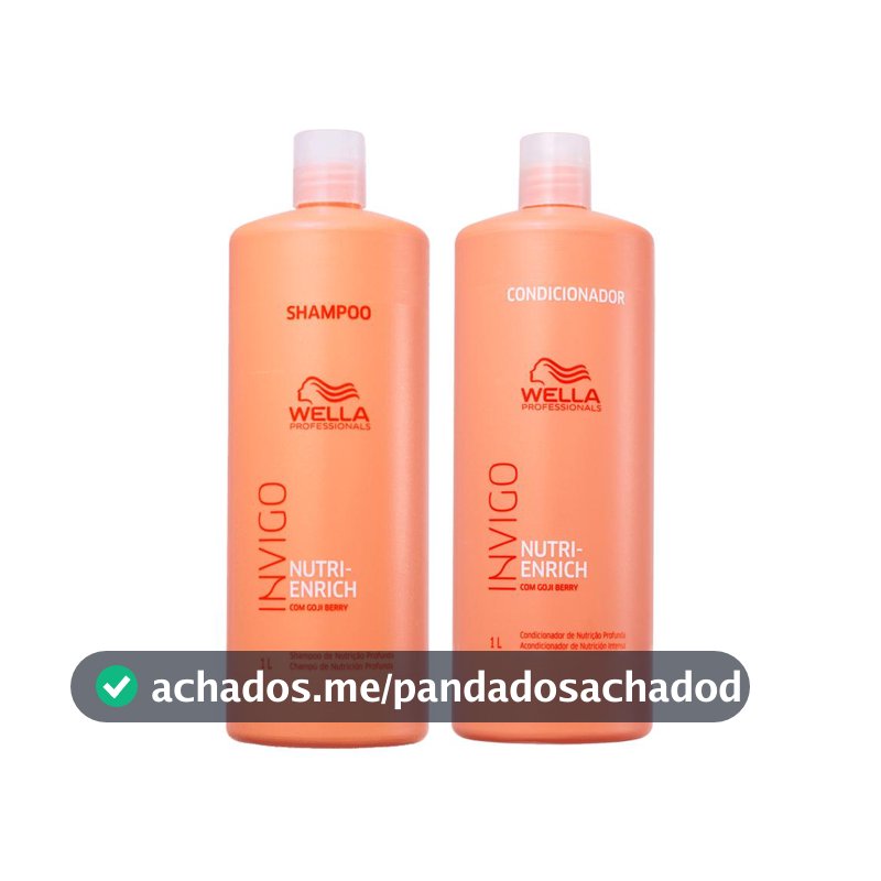 Kit Wella Pro Invigo Enrich Shampoo 1L + Condicionador 1L