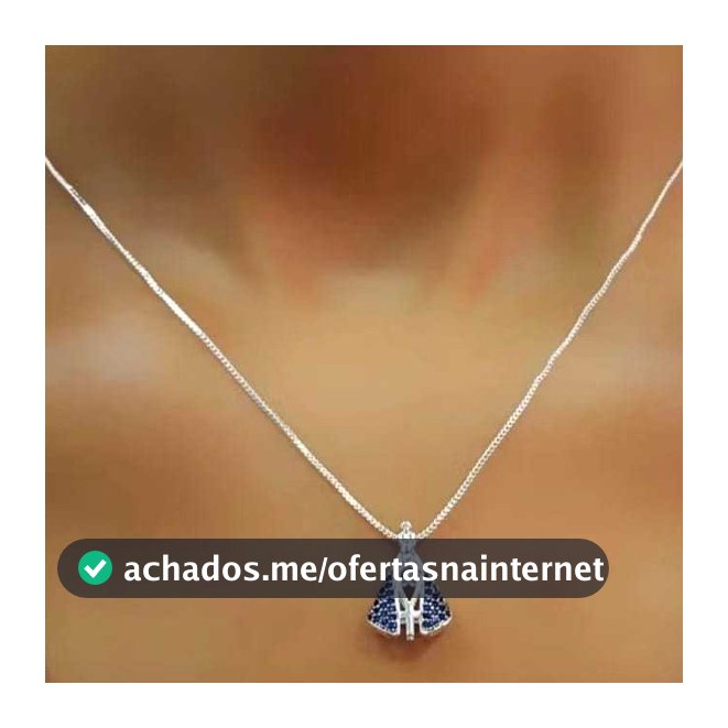 Colar Nossa Senhora Aparecida Santinha Folheado Ouro 18k Prata 925