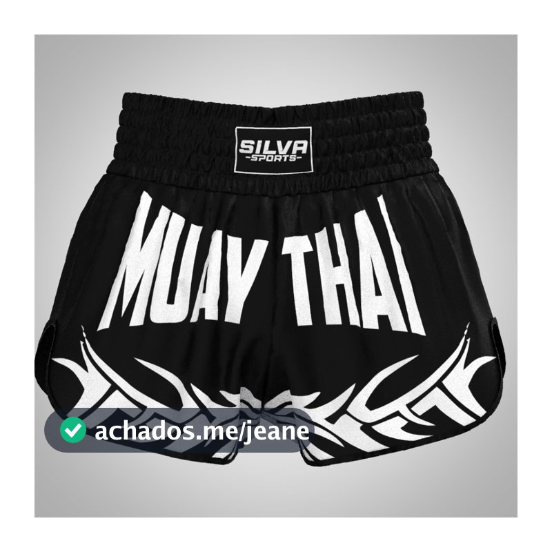 Short Muay Thai Tribal Calção Boxe MMA Kickboxing Masculino Feminino Treino Luta Academia Esportivo