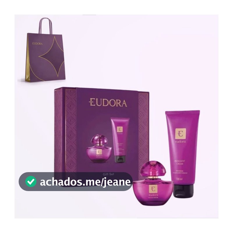 kit Eudora Eau de Parfum 35ml + Hidratante Desodorante Corporal Indulgent Cream 100ml -  Eudora Roxo