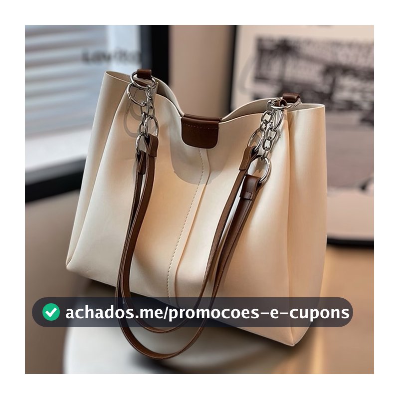 Bolsa Tote Feminina de Grande Capacidade — Estilo Casual, Ombro e Mão, Ideal para Estudantes