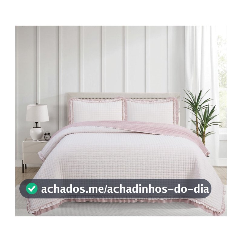 Colcha Imperial Hipercal Soft Touch Com 2 porta travesseiros 100% poliéster