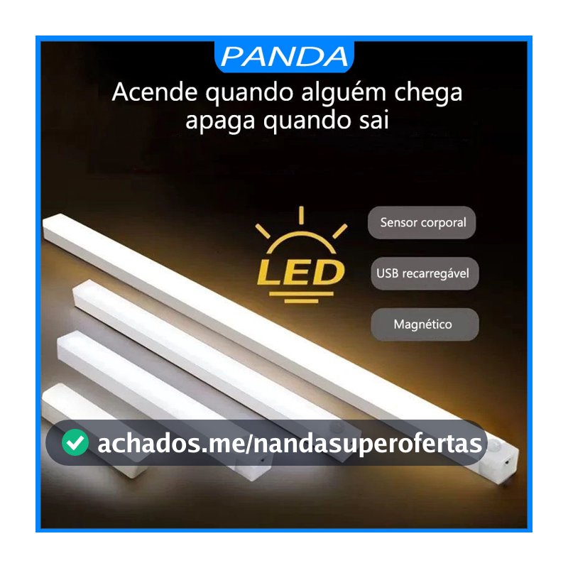 20/30/50cm Luz LED Noturna Recarregável USB Sensor De Movimento Inteligente Brilho Ajustável Sem Fio Iluminação