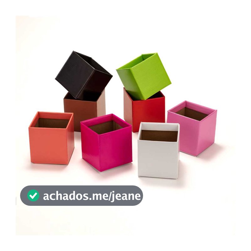 KIT 10 CACHEPOTS DE PAPELÃO QUADRADO PARA FLORES - POTE 11/12