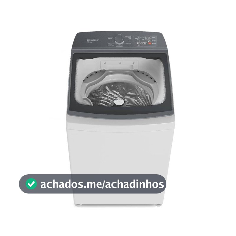 Máquina de Lavar Brastemp 18Kg Branca com Ciclo Tira Manchas Advanced e Ciclo Antibolinhas - BWF18AB