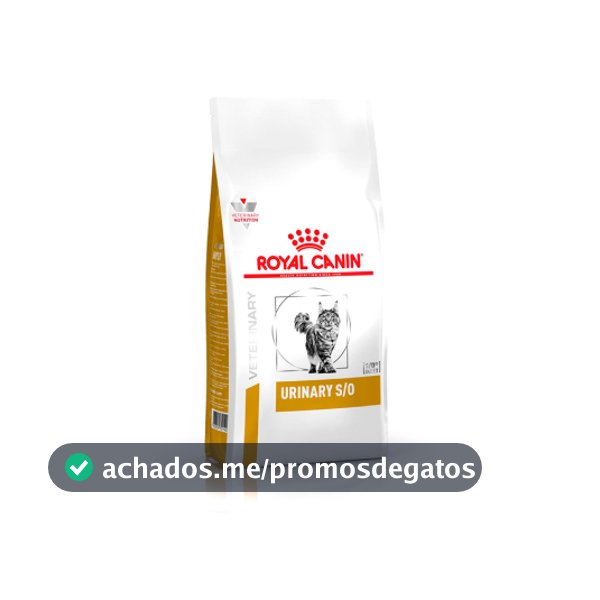 Ração Seca Veterinary Diet Urinary S/O para Gatos com Cálculos Urinários Royal Canin 1,5Kg