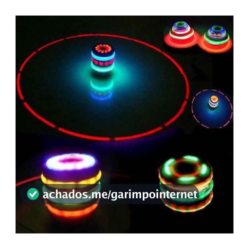 Pião Musical Luminoso Com Lançador Automatico Piao Com Luz e Som Laser Brinquedo Infantil para Meninos e Meninas