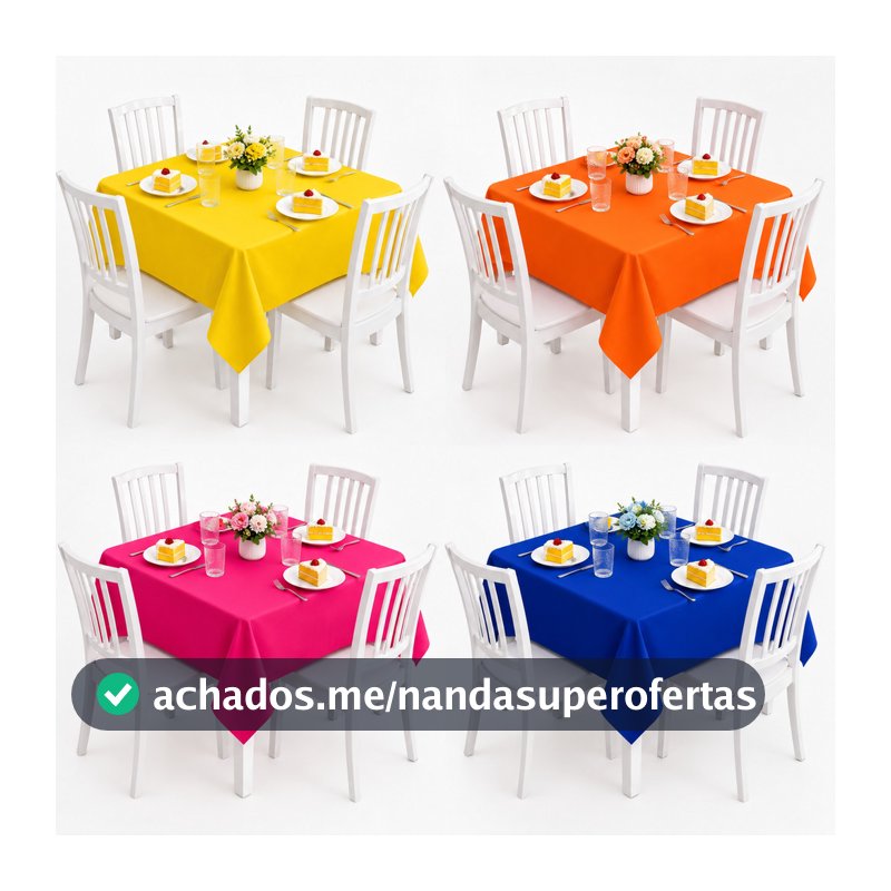 Kit 5 a 25 Toalhas TNT 1,40x1,40 Quadrado Mesa de Festa Aniversário Cobre Mesa Cores