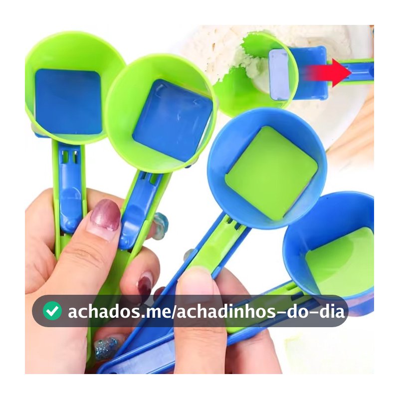 Colher Medidora De Plástico ABS De 1-4 Unidades Para Suplementos De Academia Criativa Sem Derramamento Colheres Medidora